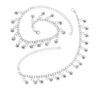 Ipetboom 2pcs Bell Ankle Bracelets for Women Lightweight Beaded Jingle Chains Soft Silver Tone Anklets with Musical Bells Summer Beach Dance Jewelry Stylish Casual Wear