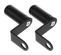 Ipetboom 2Pcs Black Aluminum Motorcycle Rearview Mirror Extension Rods Rear View Mirror Extension Frame for Motorcycle Supplies Adapter Brackets for Improved Visibility and Safety