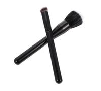 Ipetboom 2pcs Blush Brush Makeup Brush Double-fiber Design Wooden Handle Flat Top Shape for Blending and Stippling for Applying Blush Bronzer The Face