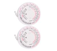Ipetboom 2pcs Bmi Calculator Tape Waist Measuring Calculator round Body Waist Measuring Tape Lightweight Wear-resistant Plastic Scales Design for Clinic and Hospital Use