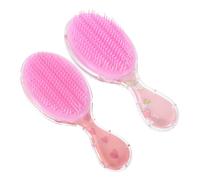 Ipetboom 2pcs Boy Girl Detangler Hair Brush Soft Massage Cushions Fun Confetti Glitter Design for Wet Dry Hair for Toddlers and Young Girls