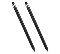 Ipetboom 2Pcs Capacitive Stylus Pens with Round Rubber Tip for Touch Screens, High Precision Black Tablet and Smartphone Touchscreen Pens for Writing and Drawing