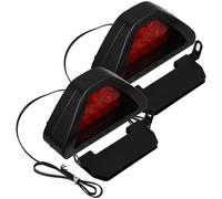 Ipetboom 2pcs Car LED Brake Light 3rd Brake Light Dc12v Waterproof Shockproof Abs Iron LED Warning Lamp for Auto Tail Stop Add-on Decoration