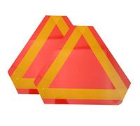 Ipetboom 2pcs Car Triangle Reflective Safety Signs Slow Moving Vehicle Warning Aluminum Reflector for Trucks Trailers Rvs Easy to Install High Visibility Night Driving