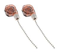 Ipetboom 2pcs Ceiling Fan Pull Chain Switch Speed Control Replacement Silver Beaded Ball Light Pull String for Ceiling Fans and Wall Lamps for Home Use