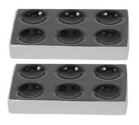 Ipetboom 2pcs Ceramic Porcelain Spot Plates for Laboratory Chemical Testing with High Temperature Resistant Reaction Plates for Scientific Experiments and Analysis