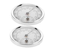 Ipetboom 2pcs Cigar Cabinet Monitor Cigar Humidity Control Guitar Hygrometer Lcd High Precision Hygrometer Silver