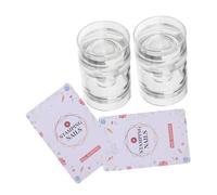Ipetboom 2pcs Clear Silicone Nail Stamper for French Tip Nail Art High Elasticity Jelly Stamping Tool with Transparent Silicone Plate for Precise Pattern Transfer DIY Manicure at Home Salon