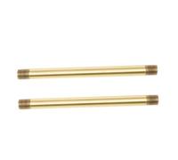 Ipetboom 2pcs Copper Hollow Threaded Light Rods Straight Tubes for Wall Lamps DIY Lighting Fixture Parts with External Threaded Ends for Lamp Making Stem