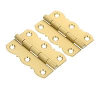 Ipetboom 2Pcs Copper Piano Sheet Music Stand Hinges 45X27Mm Brass Multi-Function Cabinet Hinges for Musical Instruments and Home Accessories, Golden Finish, Compatible with Piano