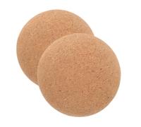 Ipetboom 2pcs Cork Yoga Bricks Massage Balls Fitness Roller Ball Cork Massage for Yoga Accessory and Back