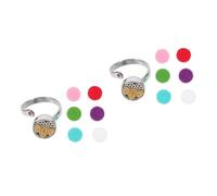 Ipetboom 2pcs Creative Essential Oil Open Rings Stainless Steel Finger Decor Fine Craftsmanship Comfortable for Parties Ideas