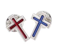Ipetboom 2Pcs Cross Brooch Pin Stylish Lapel Pins for Men Durable Christian Cross Decor Holy Communion Accessories Elegant Tie Pins for Chaplains and Formal Occasions