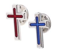 Ipetboom 2pcs Cross Brooch Pins for Men Religious Lapel Pin Easy to Attach Stylish Christian Cross Suit Decoration for Holy Communion and Confirmation
