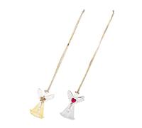 Ipetboom 2pcs Crystal Angel Hanging Decorations Clear Pendant Sun Catchers for Windows and Car Mirror Light-reflecting Miniature Guardian Angel Ornaments for Wedding Christmas Tree and Home