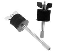 Ipetboom 2pcs Cymbal Stacker Mount with Black Cotton for Drum Hardware, Long and Short Double Layer Boom Arm Holder, Suitable for Cymbals Mounting and Percussion Stacker Use