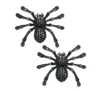 Ipetboom 2pcs Decorative Shoe Clips Spider Shape Rhinestone Shoe Jewelry Clips Black Elegant Unique Design for Mother’s Day Anniversary