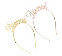 Ipetboom 2pcs Divorced Letter Headwear for Women Elastic Metal Headband Gold Rose Gold Suitable for Divorce Celebration
