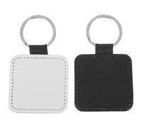 Ipetboom 2pcs Diy Sublimation Keychain Blanks Pu Leather Heart Bag Charm for Craft Making Blank Keychains for Personalised Photo