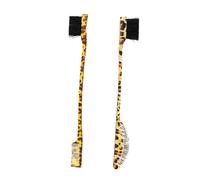 Ipetboom 2pcs Double-ended Bristle Brush Hair Comb Leopard Prints Eyebrow Stencil for Elf Eyebrow Dye Brow Makeup