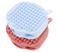 Ipetboom 2pcs Double Sided Silicone Body Scrubber Practical Bathing Brush for Adults Durable Body Cleaning Massager Comfortable Grip for Effortless Use