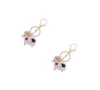 Ipetboom 2pcs Durable Zine Alloy Sheep Doll Shaped Key Chain Pendant Accessory Unique Jewelry Charm for Car Keys Handbags and DIY Crafts for Craft Lovers