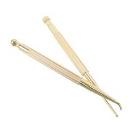 Ipetboom 2pcs Ear Acupressure Stick Brass Acupuncture Pen for Self-Care Massage Tool Deep Tissue Relief Point Probe Tool for Muscle Tension