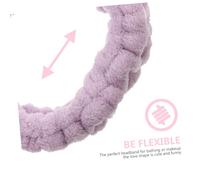 Ipetboom 2Pcs Elastic Makeup Headband for Women Shower Hair Bands in Light Purple and Pink Soft Stretchy Hair Accessories for Face Washing Spa Skincare and Makeup Removal