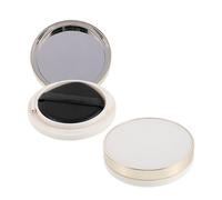 Ipetboom 2pcs Empty Cushion Foundation Powder Box with Sponge and Mirror, Portable Refillable Cream Container, Plastic Material, Prevents Liquid Leaks and Shaking, for Daily Use