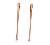 Ipetboom 2pcs Eyeliner and Eyebrow Brush Ultra-fine Flat Brush and Angled Brow Tool for Precise Eye Makeup Application Lightweight and Portable for Home Travel Use