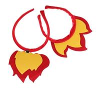 Ipetboom 2Pcs Flame Headbands Fire-inspired Hair Hoops for Women Halloween Costume Props Party Accessories for Rave Dance and Festival Events