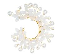 Ipetboom 2pcs Floral Pearl Ear Cuff Non Piercing Clip Earrings with Comfortable Fit and Handcrafted Durability, Elegant Boho Style for Daily Use and Photoshoots