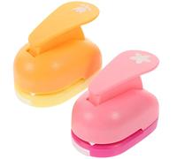 Ipetboom 2pcs Flower Shape Hole Puncher DIY Craft Paper Punch for Scrapbooking Card Making Crafting Comfortable Plastic Handle Clean Cut for Photo Albums and Tags