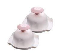 Ipetboom 2Pcs Food Safety Holder Non Slip Finger Protector with Steel Needles for Stable Vegetable Cutting Kitchen Gadget Ergonomic Comfortable Grip for Safe Food Preparation