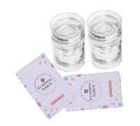 Ipetboom 2pcs French Nail Stamper - Clear Silicone Nail Stamping Plate - Silicone Jelly Stamping Tool for Manicure Home Salon Art DIY