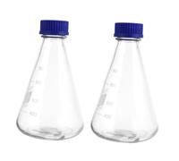 Ipetboom 2Pcs Glass Conical Reagent Bottles with Clear Graduation Laboratory Flasks for Chemistry Experiments Education Research Safe