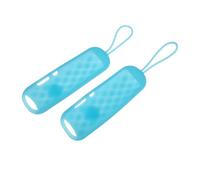 Ipetboom 2pcs Glow-in-the-dark Silicone Remote Control Sleeve Cover Compatible with Major Tv Brands, Blue Fluorescent Protective Skin for Tv Remote Controllers