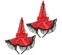 Ipetboom 2pcs Halloween Costumes for Boys and Girls Witch Headband Masquerade Cap Sequin Party Fancy Dress