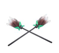 Ipetboom 2pcs Halloween Witch Broomsticks for Detachable Plastic Broomstick Props Vibrant Wicked Broom Costume Accessory for Haunted House Party Decor and Cosplay
