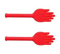 Ipetboom 2pcs Handheld Back Massager Silicone Plastic Massage Paddle for Muscle Fatigue Relief Convenient Acupoint Pat Tool for Home Use Fitness Gadget for Yoga and Daily Training