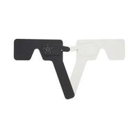 Ipetboom 2Pcs Handheld Eye Occluder for Vision Testing Reusable Black White Visual Test Covers with Anti-Skid Handle Ergonomic Design for Eye Chart Exams for Schools and Clinics