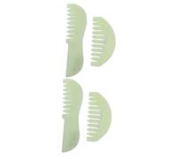 Ipetboom 2pcs Handheld Jade Combs for Scalp Massager Detangle Hair Promote Brain Blood Flow Skin Care Tool