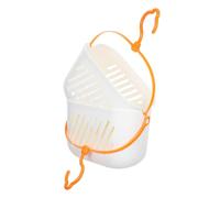 Ipetboom 2pcs Hangable Storage Basket Plastic Hanging Organizer for Bathroom and Kitchen Space Saving Shower Basket with Hooks for Towels Shampoo Dorm and Over the Toilet Use