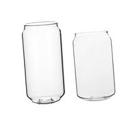 Ipetboom 2pcs Heat Resistant Glass Beverage Cups Multipurpose Water and Cocktail Drinking Glasses with Flat Bottom for Party Wedding and Home Use
