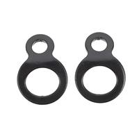 Ipetboom 2Pcs Heavy Duty D Shaped Truck Trailer Tie Down Pull Rings Fixed Pull Rings for Cargo Securing Black Hooks for Motorcycle and Truck Hauling