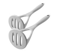 Ipetboom 2pcs Heavy-Duty Stainless Steel Potato Ricer with Ergonomic Silicone Handles Manual Mashed Potato Press for Fruits and Vegetables Food-Grade Kitchen Tool Easy to Clean and