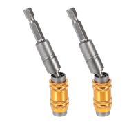Ipetboom 2pcs Hex Magnetic Bit Holder Drill Extension Rod Flexible Quick Release Screwdriver Bit Extension Multi Angle Pivot Screwdriver Head Adapter