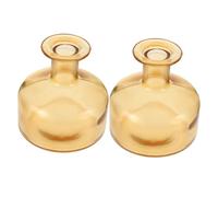 Ipetboom 2Pcs Home Aroma Glass Bottles Decorative Empty Diffuser Containers for Bedroom Office Bathroom Lightweight Artistic Fragrance Holders in Grey Blue Random Color