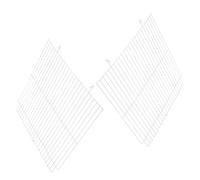 Ipetboom 2pcs Iron Mesh Hamster Cage Divider for Small Pets, Universal Compatibility and Efficient Space Partitioning, White Iron Panel Suitable for Pet Habitats and Home Use