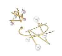 Ipetboom 2pcs Irregular Pearl Bracelet and Ring Set for Women Unique Opening Mouth Design Stylish Jewelry for Parties Travel and Daily Wear